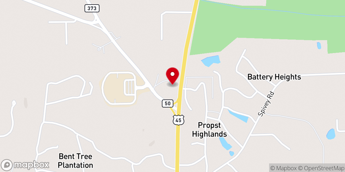 Map showing location of Faith Lutheran Church