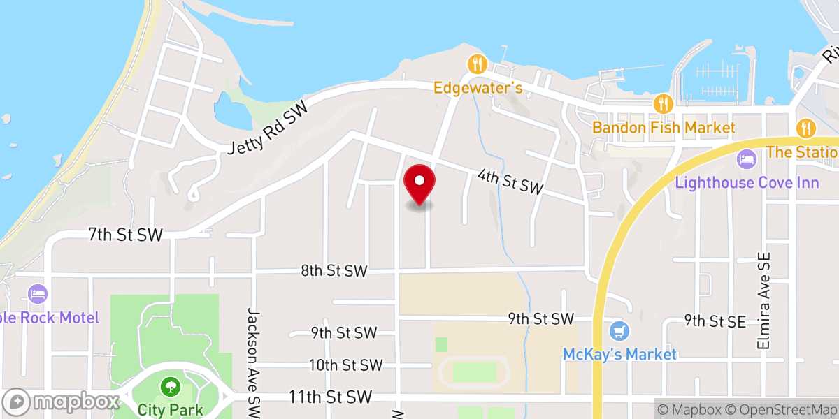 Map showing location of First Presbyterian Church