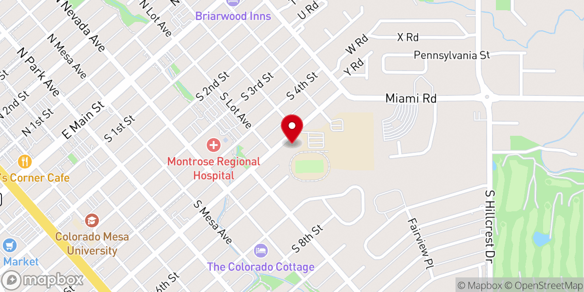 Map showing location of Grace Baptist Church
