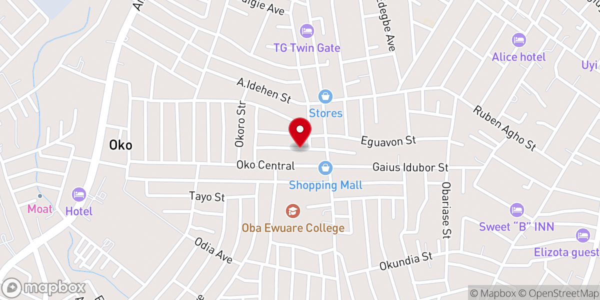 Map showing location of RCCG In His Presence