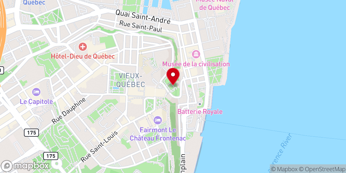 Map showing location of Montmorency Park National Historic Site
