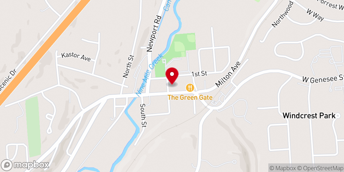 Map showing location of Camillus First United Methodist