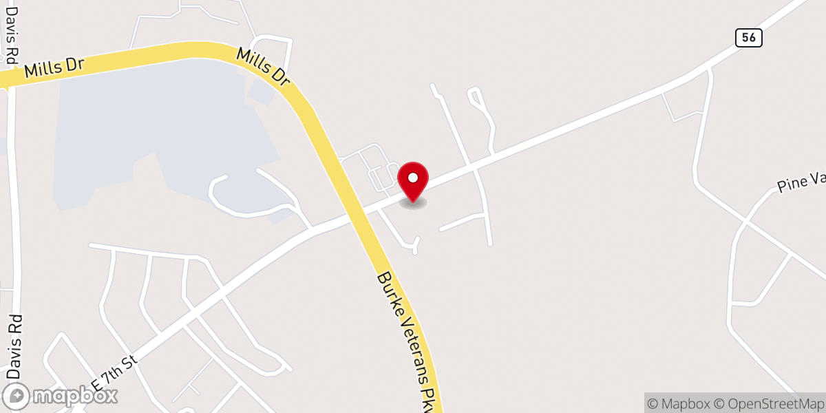 Map showing location of Waynesboro Church of Christ