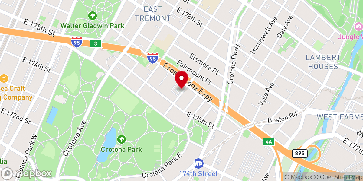 Map showing location of Resurrection Christian Center