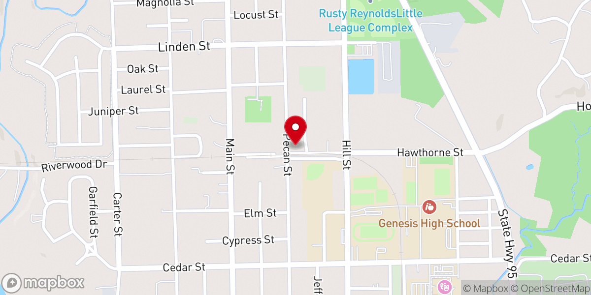 Map showing location of Friendship Bible Baptist Church