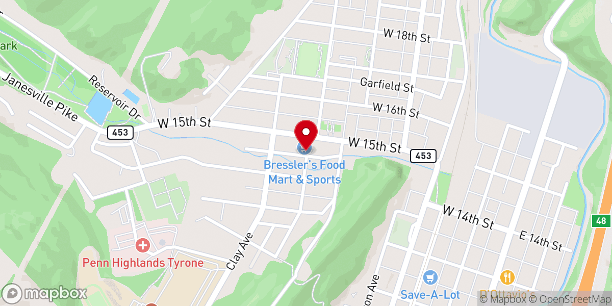 Map showing location of Bible Baptist Church