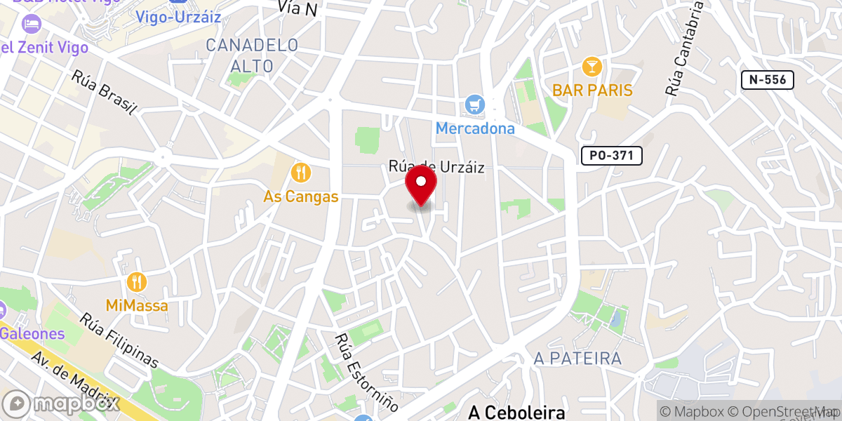 Map showing location of CENTRO CRISTIANO DE O CALVARIO