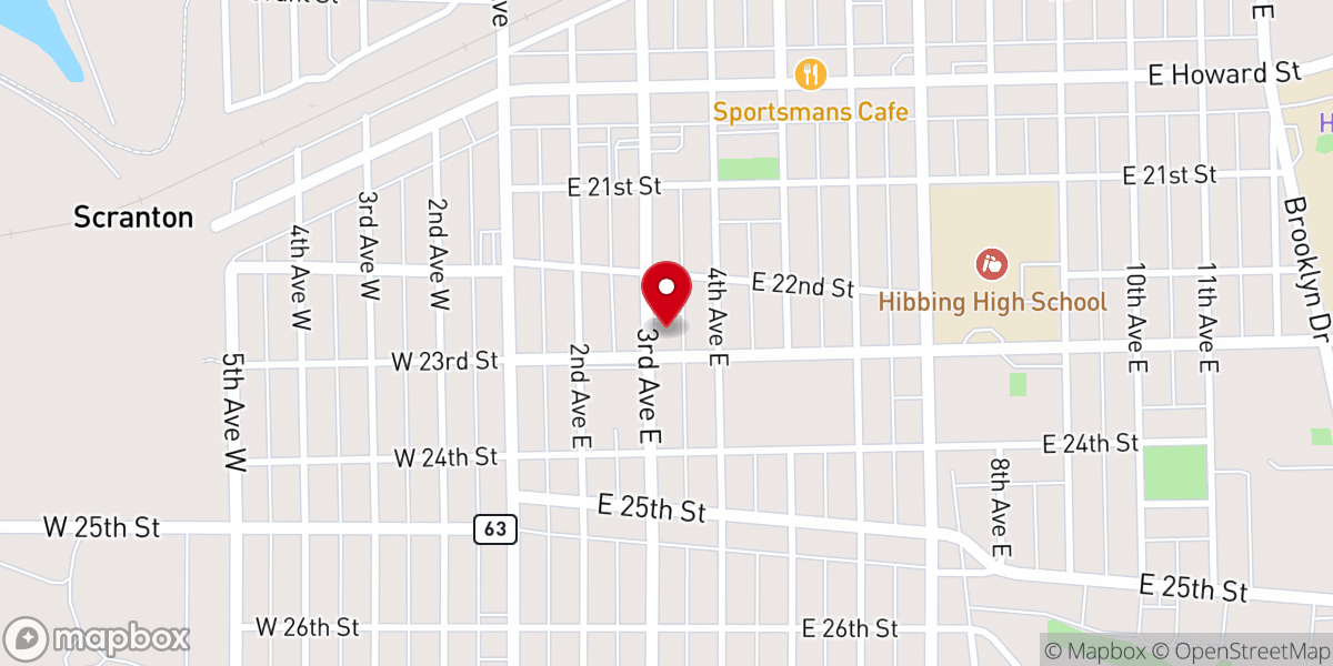 Map showing location of Wesley United Methodist Church