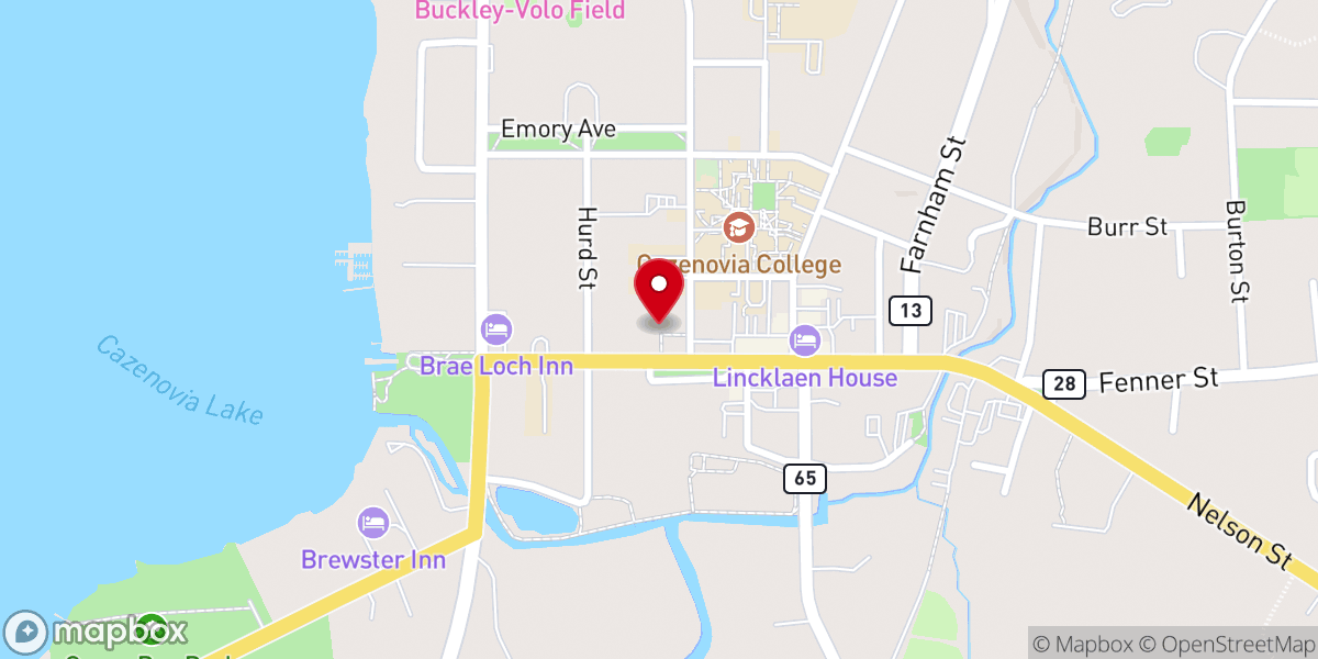 Map showing location of First Presbyterian Church