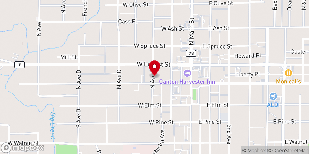 Map showing location of First Church of Christ Scientist