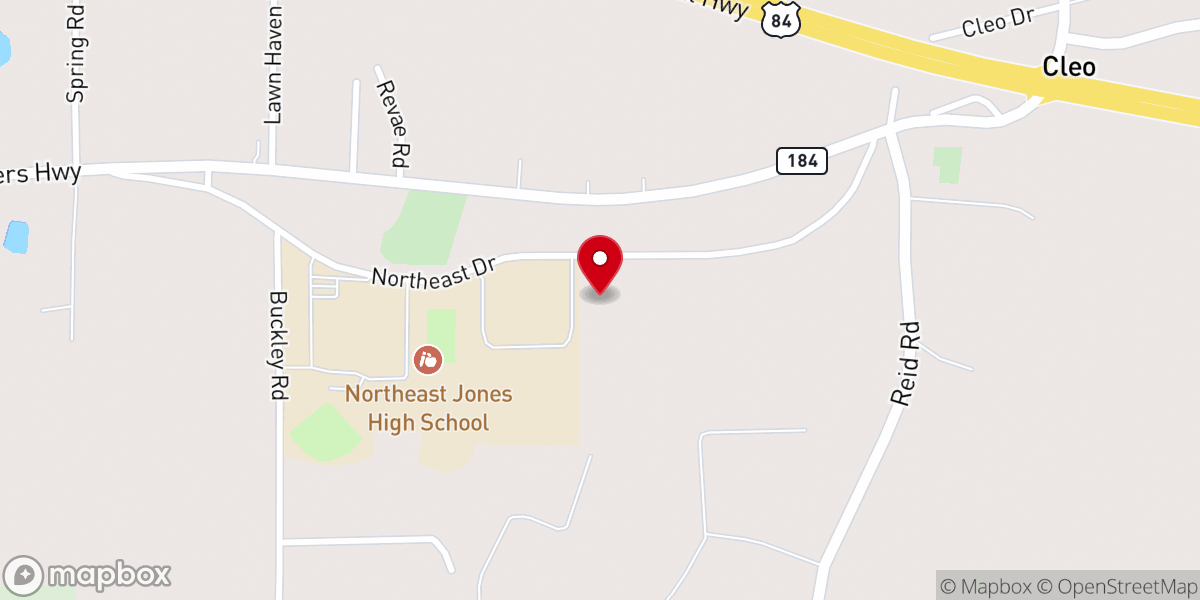 Map showing location of Journey Church Northeast Campus