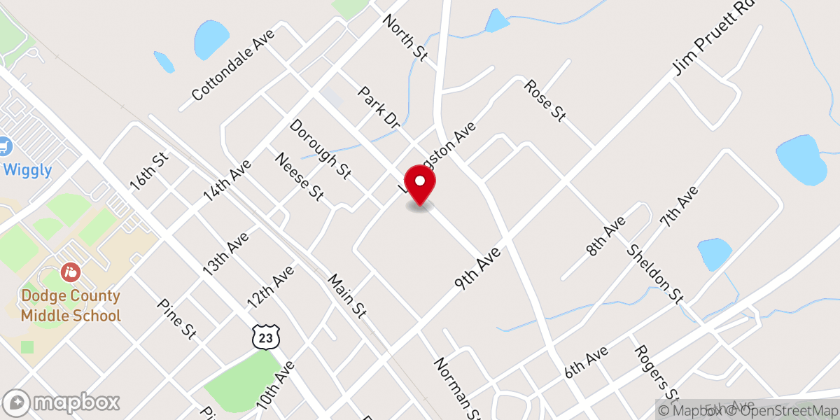 Map showing location of SUNSET FAMILY WORSHIP Center - Food Distribution Center