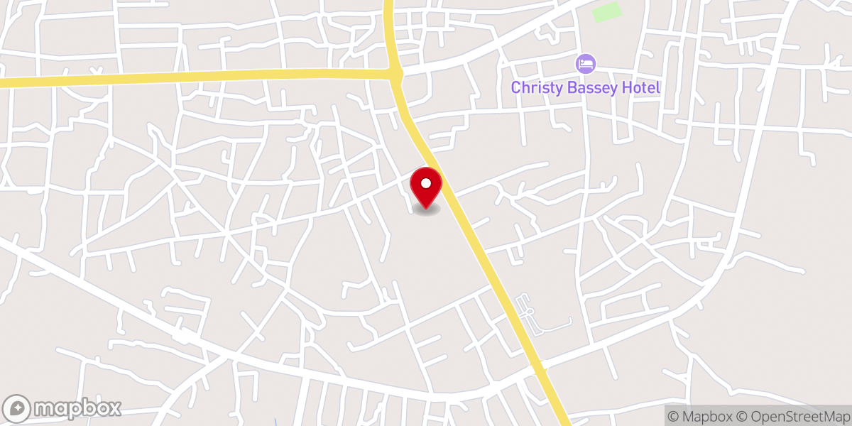 Map showing location of First Baptist Church