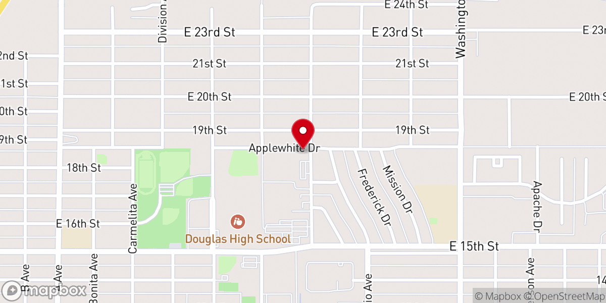 Map showing location of Douglas Tabernacle