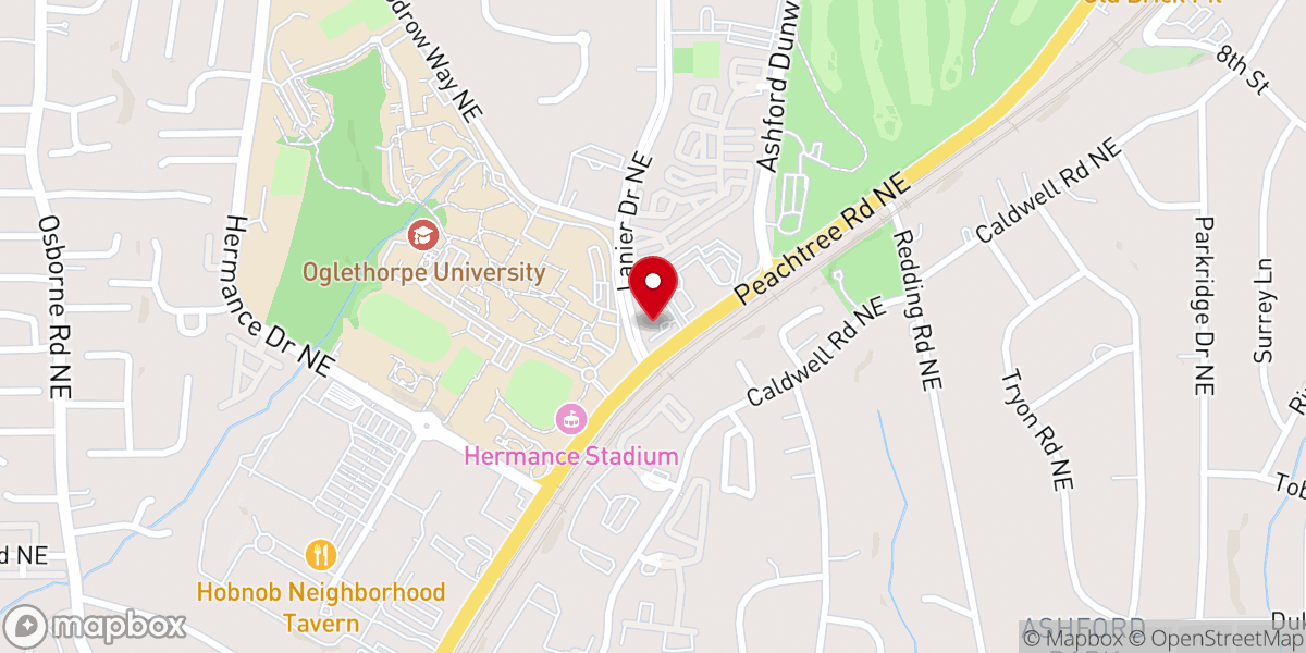 Map showing location of Brookhaven Christian Child Development Center