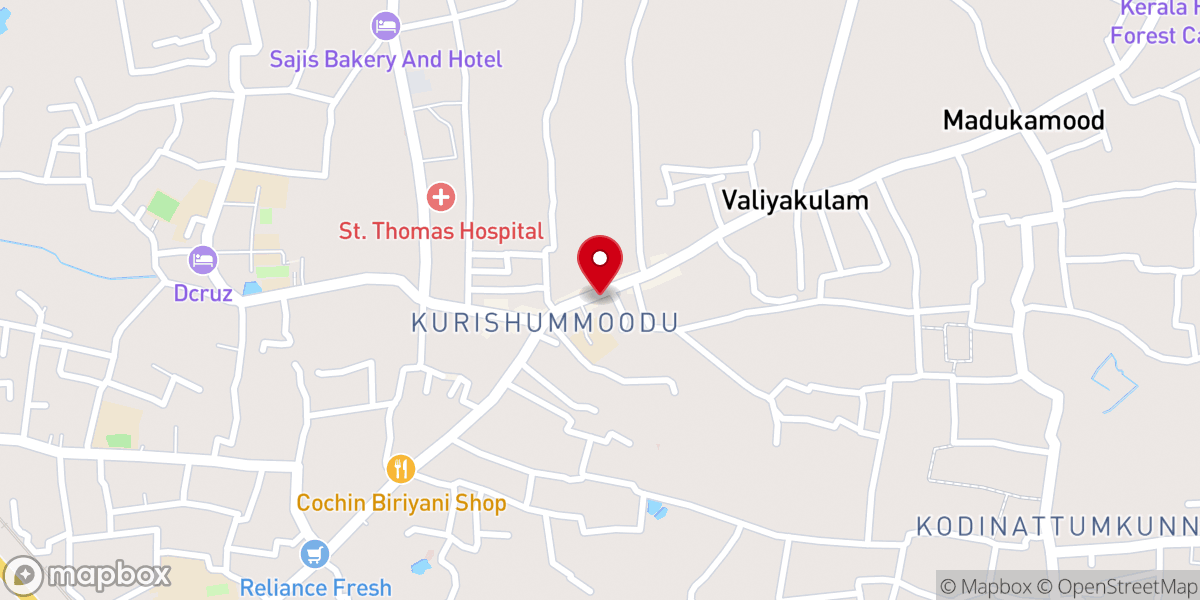 Map showing location of Grace Community Global