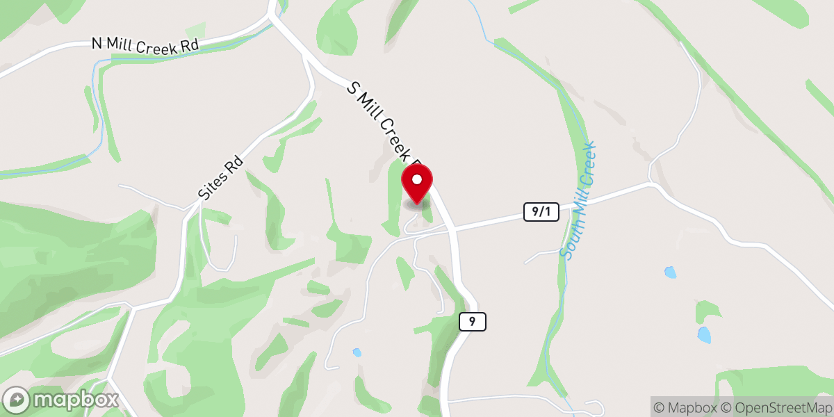 Map showing location of Baptist Church