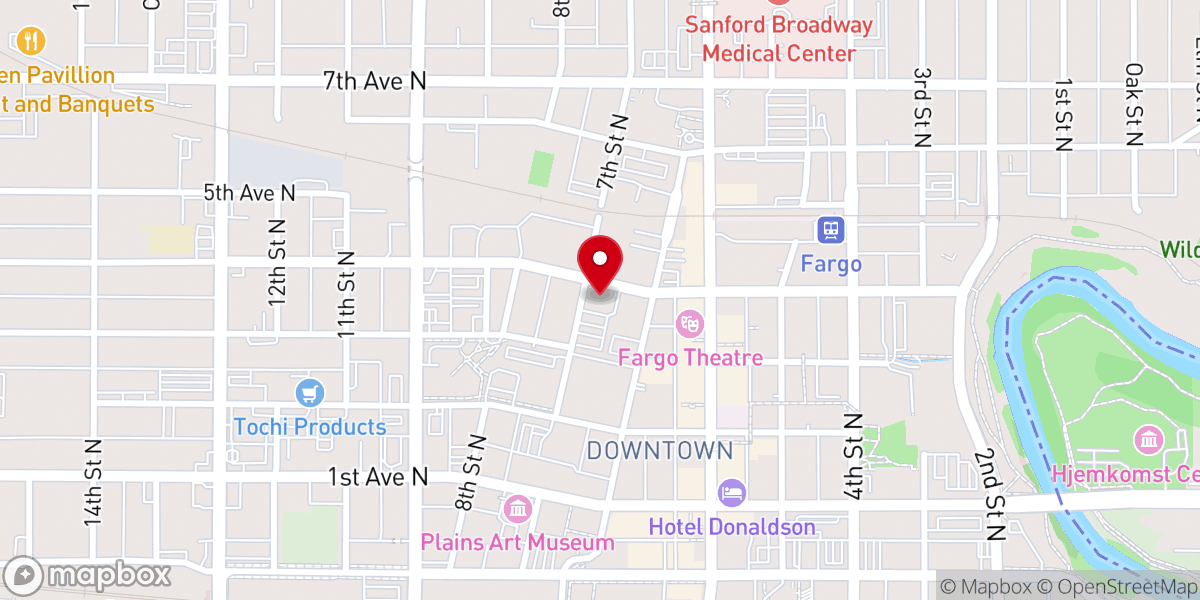 Map showing location of Sanctuary Events Center