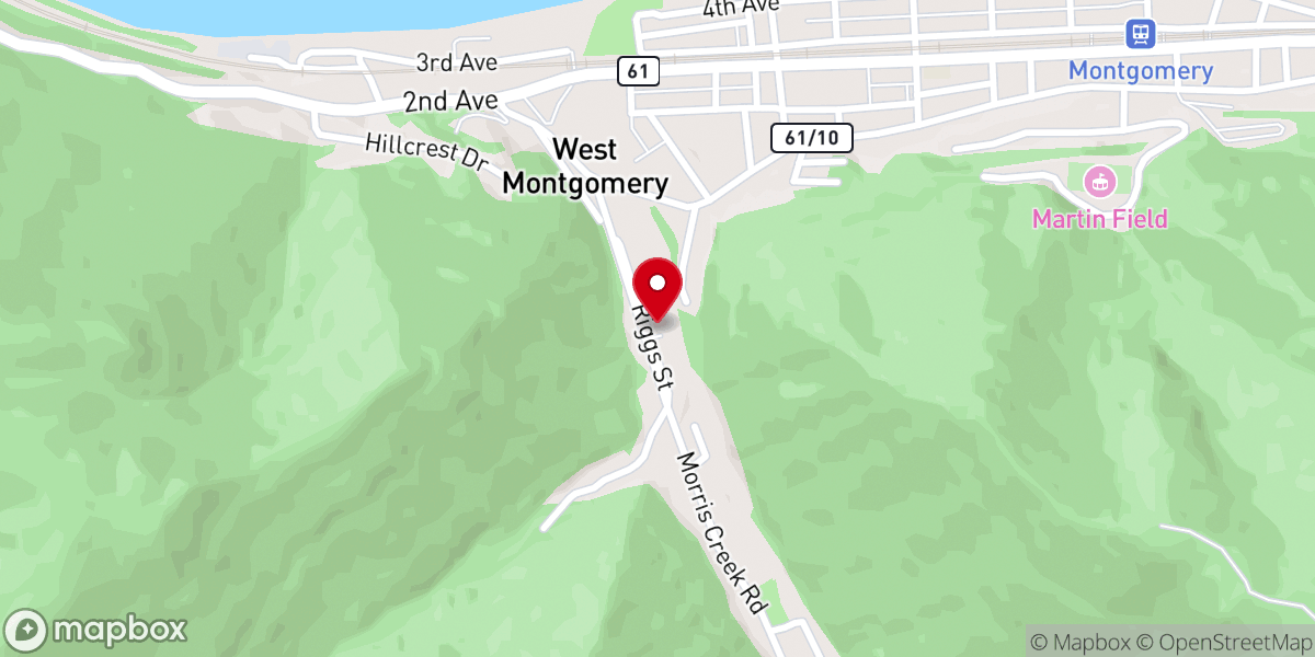 Map showing location of St. John Baptist Church