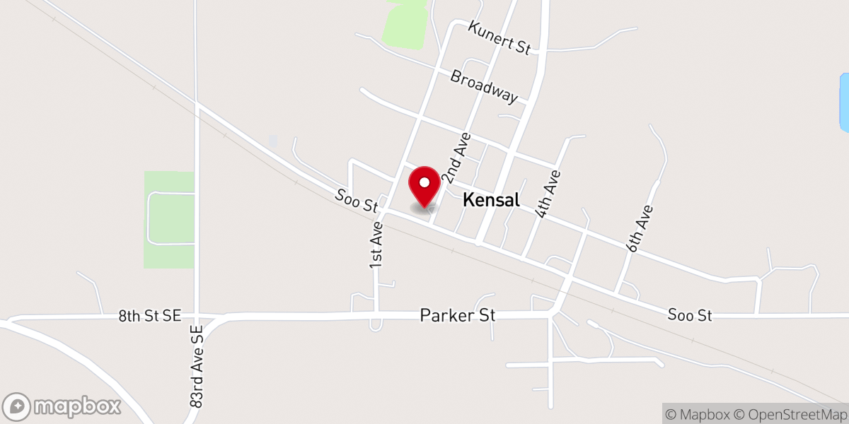 Map showing location of United Methodist Church-Kensal
