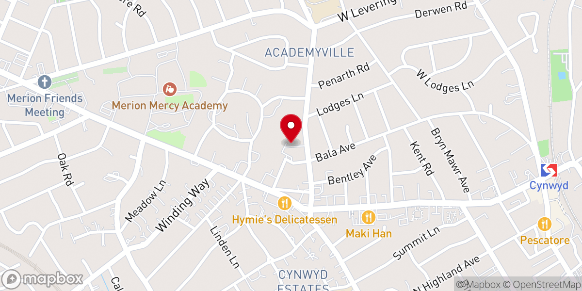 Map showing location of City Line Church
