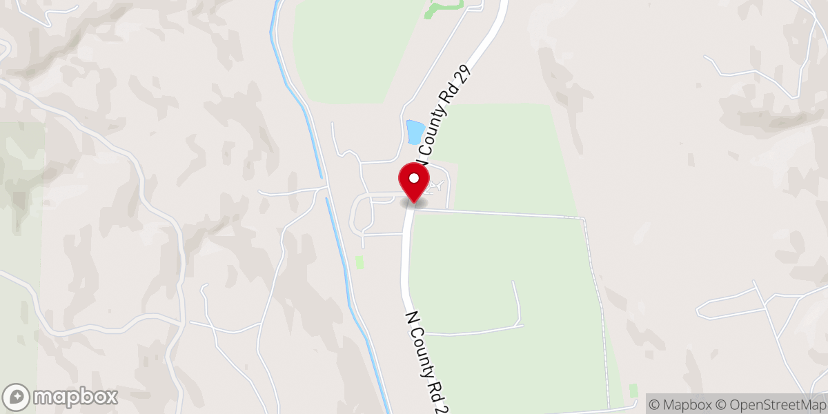 Map showing location of Sunrise Ranch Church