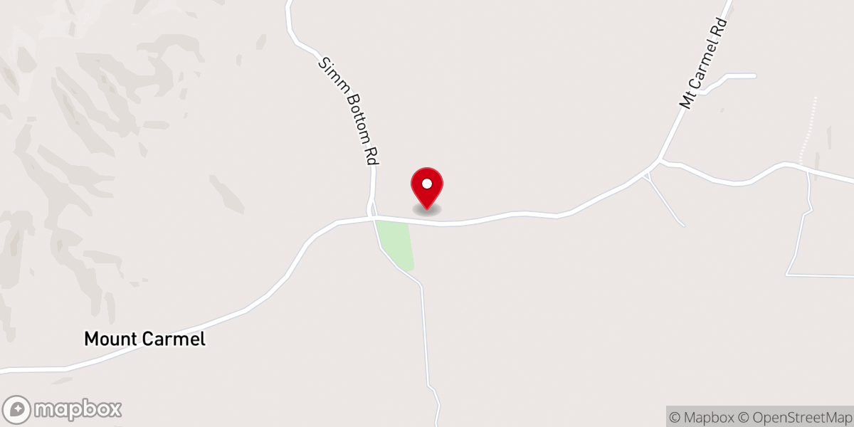Map showing location of Mt Carmel Methodist Church