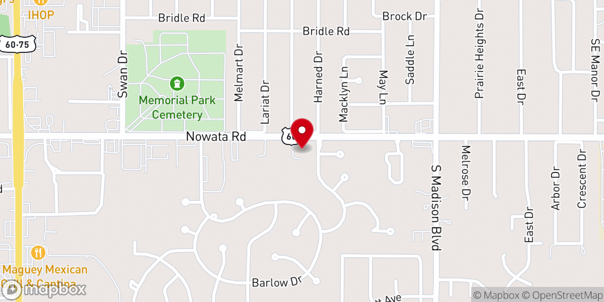 Map showing location of Bartlesville Seventh-day Adventist Church