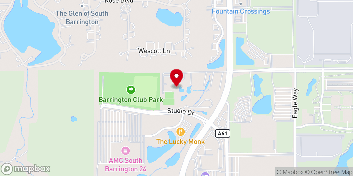 Map showing location of South Barrington Club