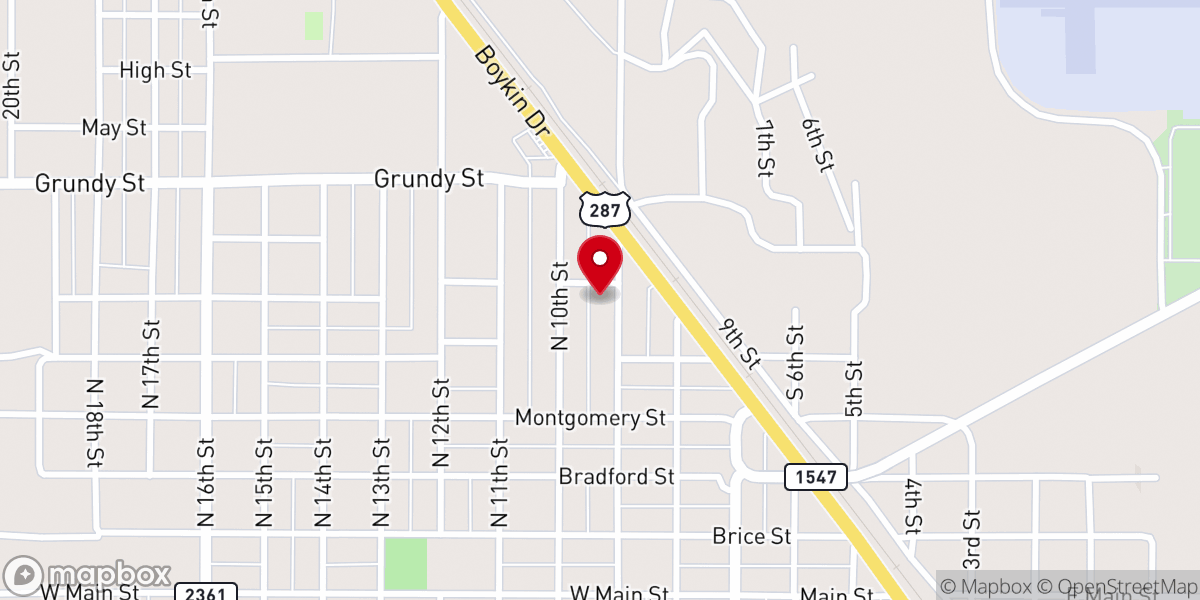 Map showing location of United Pentecostal Church