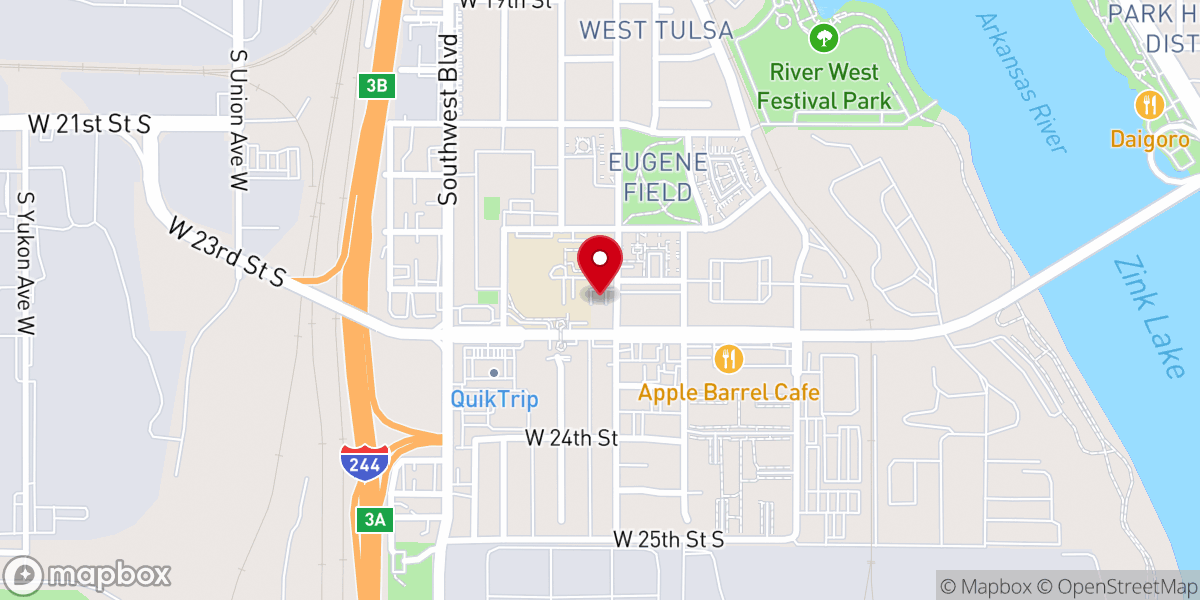 Map showing location of The Westside Harvest Market