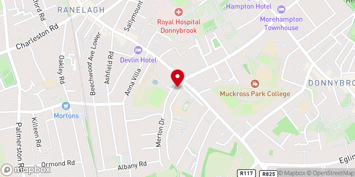 Map showing location of Sandford Parish Church, Church of Ireland