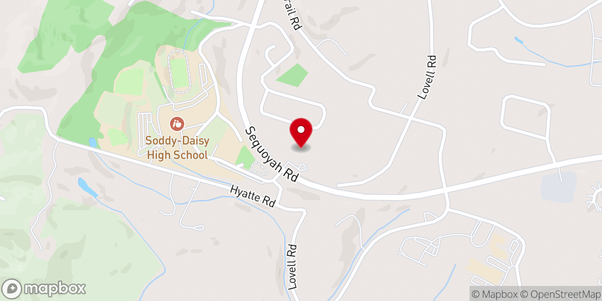 Map showing location of Soddy-Daisy Healthcare Center