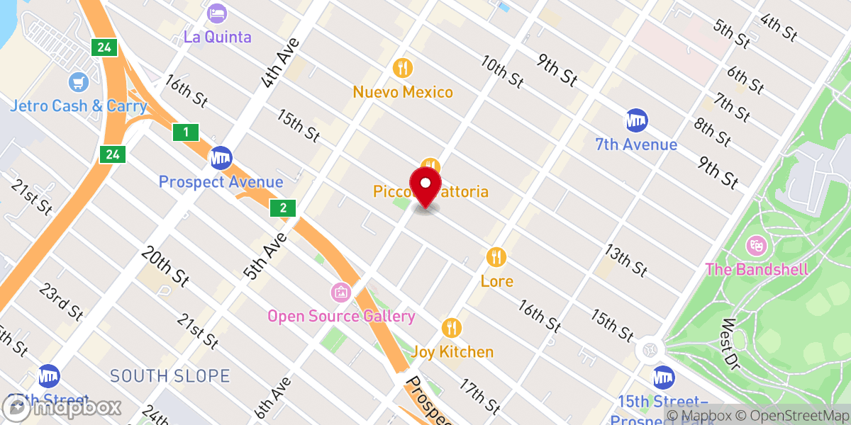 Map showing location of The Park Slope Mikvah