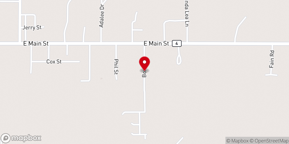 Map showing location of North Central Baptist Association