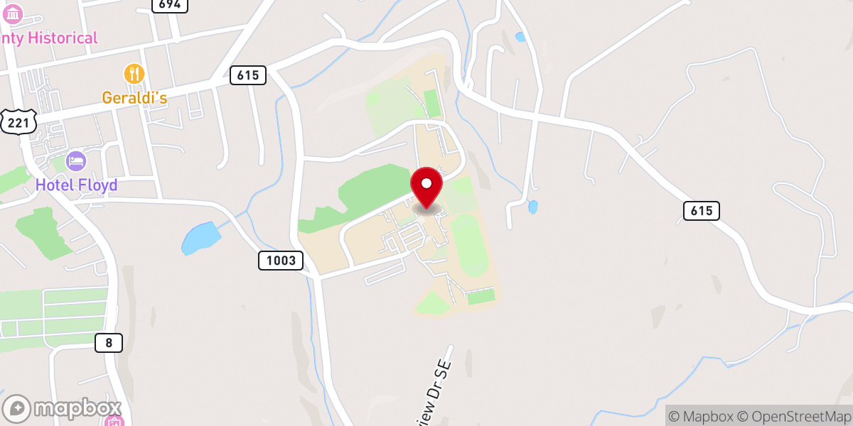 Map showing location of Sojourn Church of Floyd
