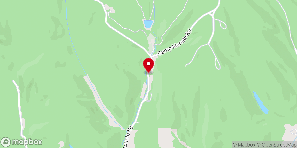 Map showing location of Camp Moneto