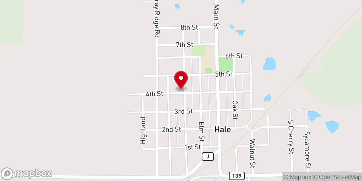 Map showing location of Baptist Church