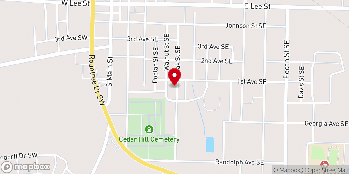 Map showing location of Saint James Church