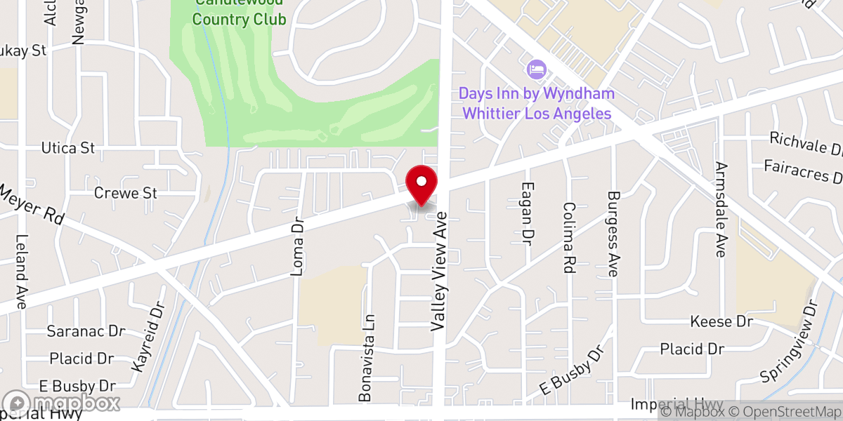 Map showing location of La Mission De L'Esprit St