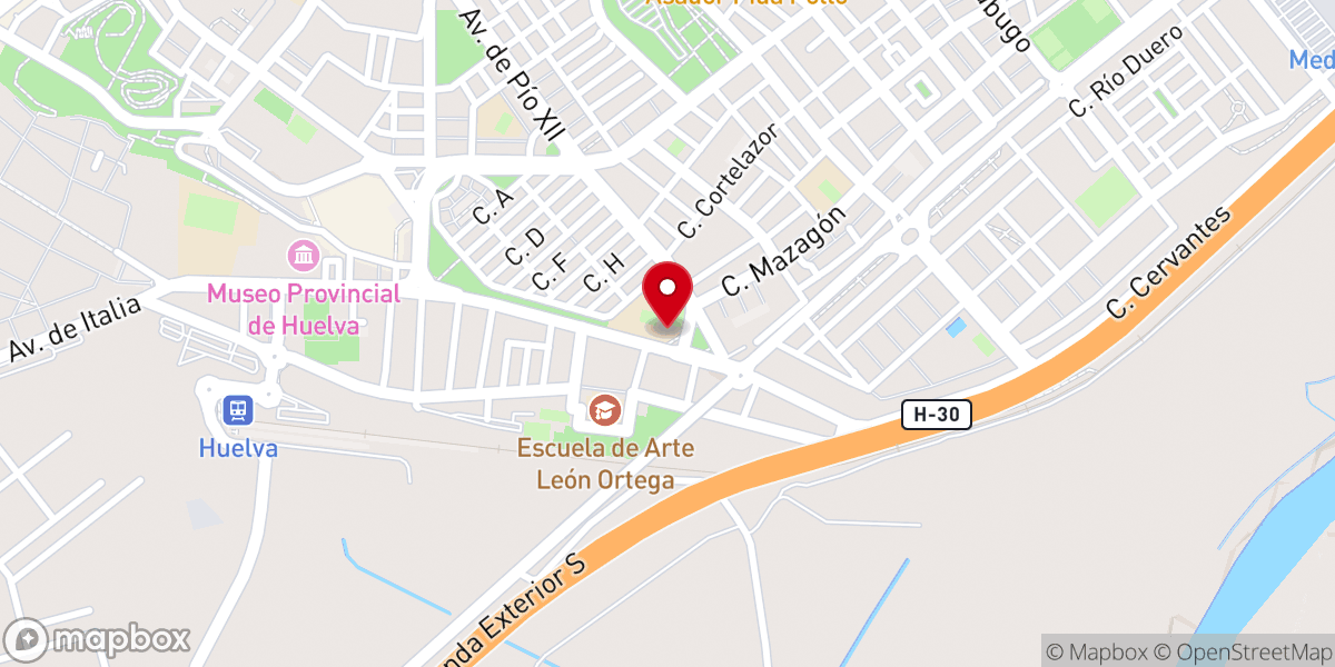 Map showing location of Capilla de las Hermanas Teresianas