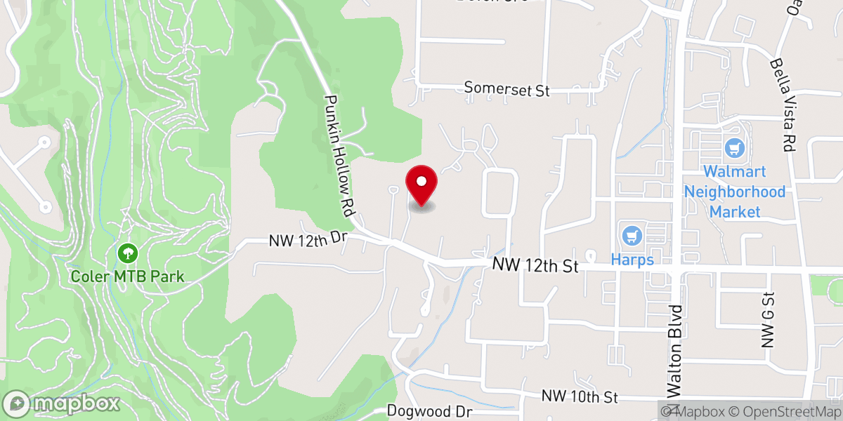 Map showing location of Faith Lutheran Church (LCMS)