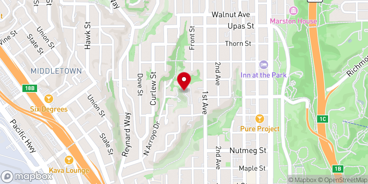 Map showing location of Sunday Assembly San Diego