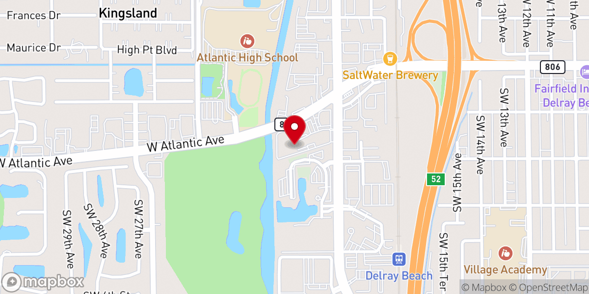 Map showing location of Delray Central House