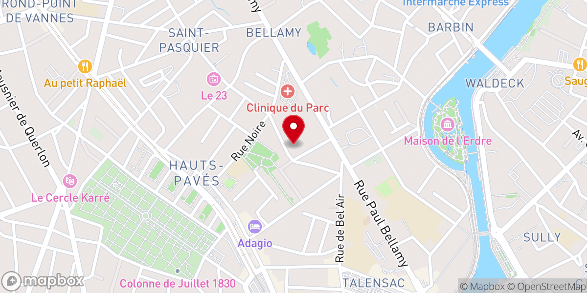 Map showing location of Monastère des Clarisses