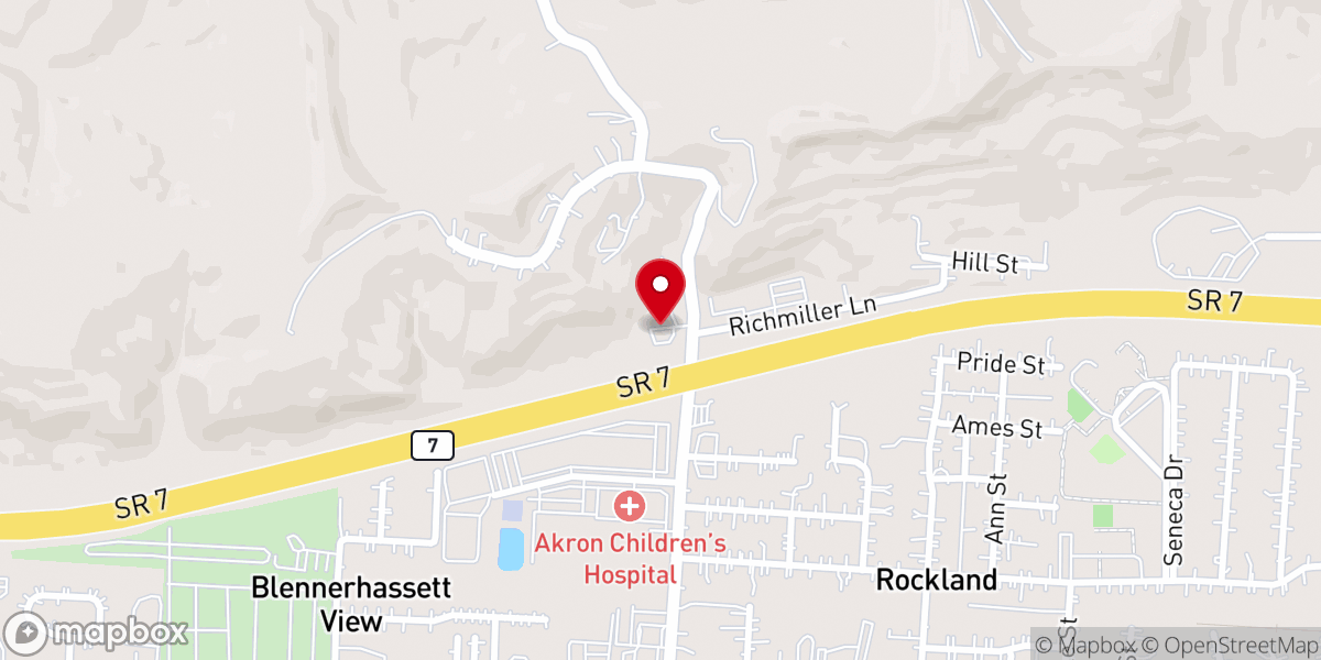 Map showing location of Pioneer Presbyterian Church