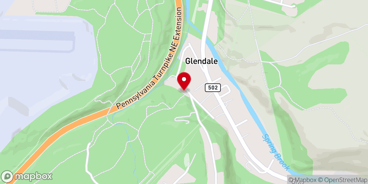Map showing location of Glendale Gospel Chapel