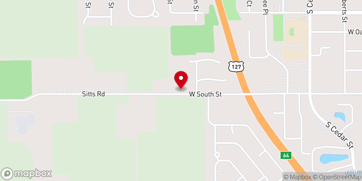 Map showing location of Fellowship Bible Church of Mason