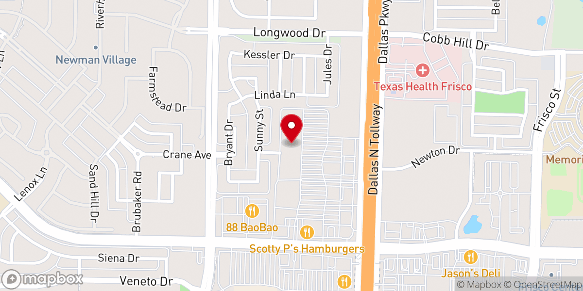 Map showing location of Fellowship Church - Frisco Campus