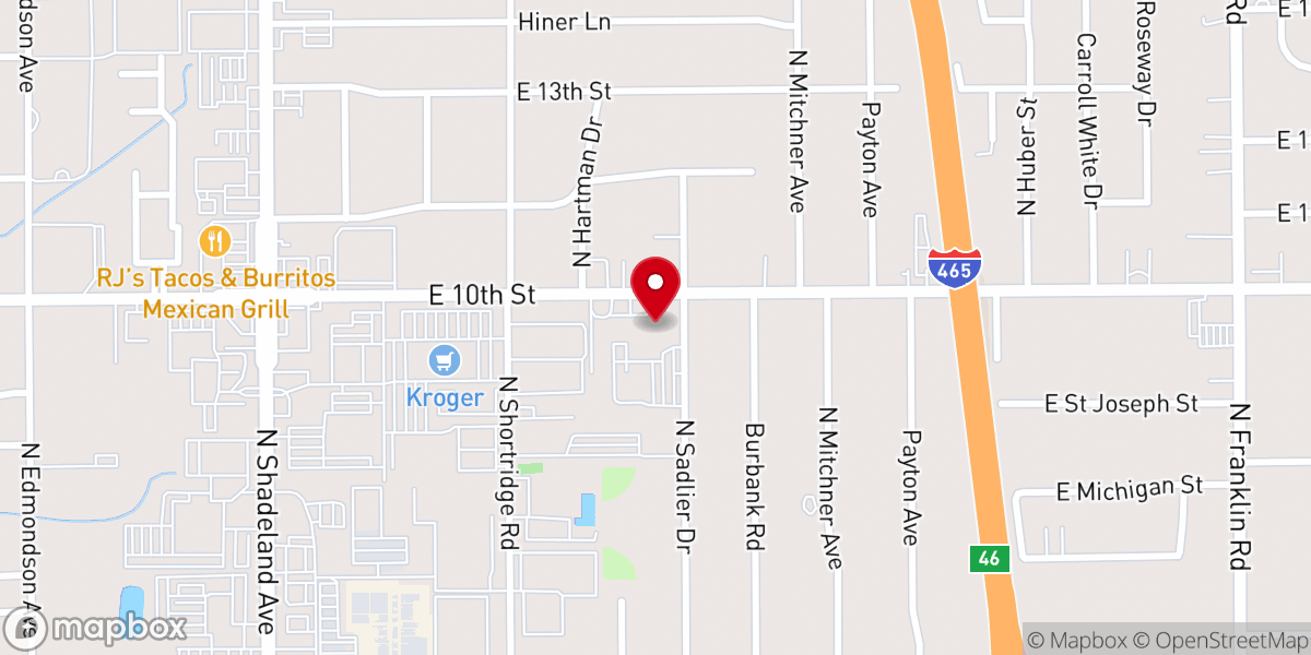 Map showing location of Holy Spirit Catholic Church